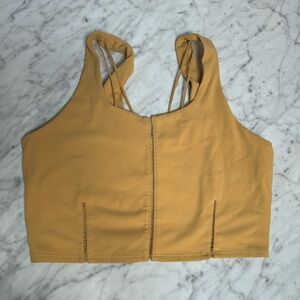 Nike yellow crop top